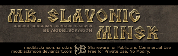 MB Slavonic Minsk Font