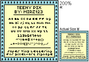 Teeny Pix Font