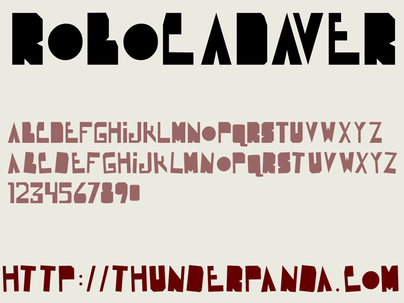 Robocadaver 1982 Font