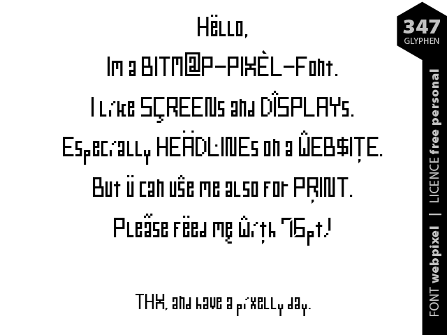 WebPixel Font