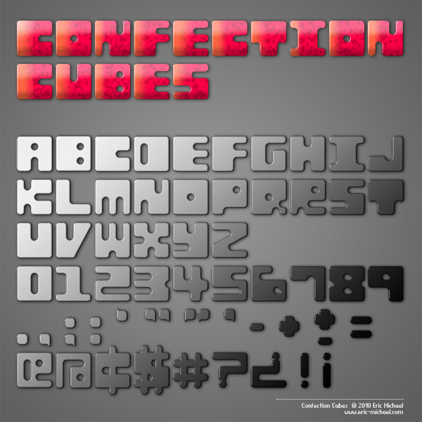 Confection Cubes Font