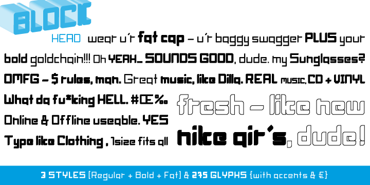 BlockHead Font