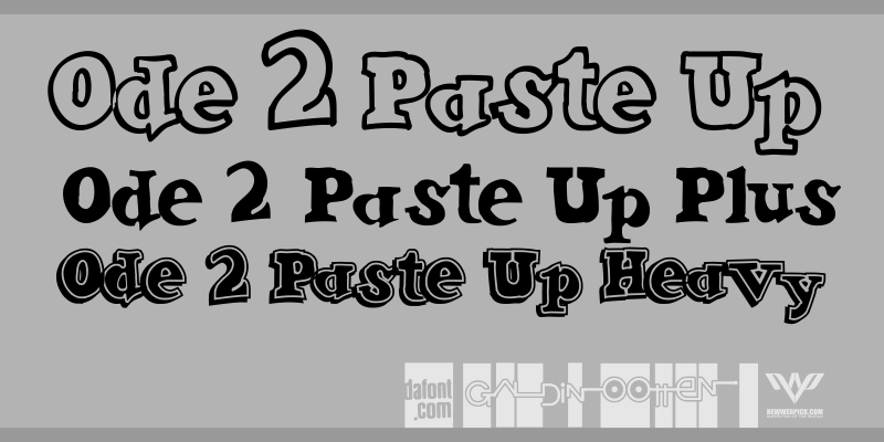 Ode 2 Paste Up Font