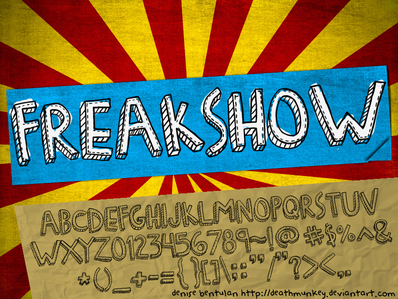 Denne Freakshow Font