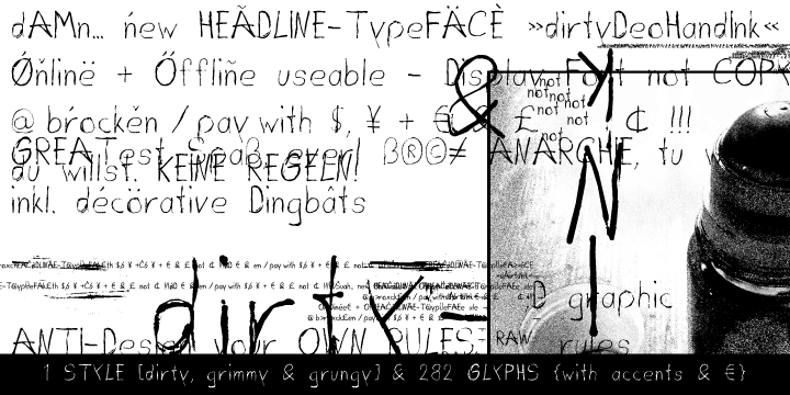 DirtyDeoHandInk Font