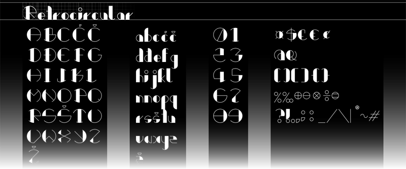 Retrocircular Font