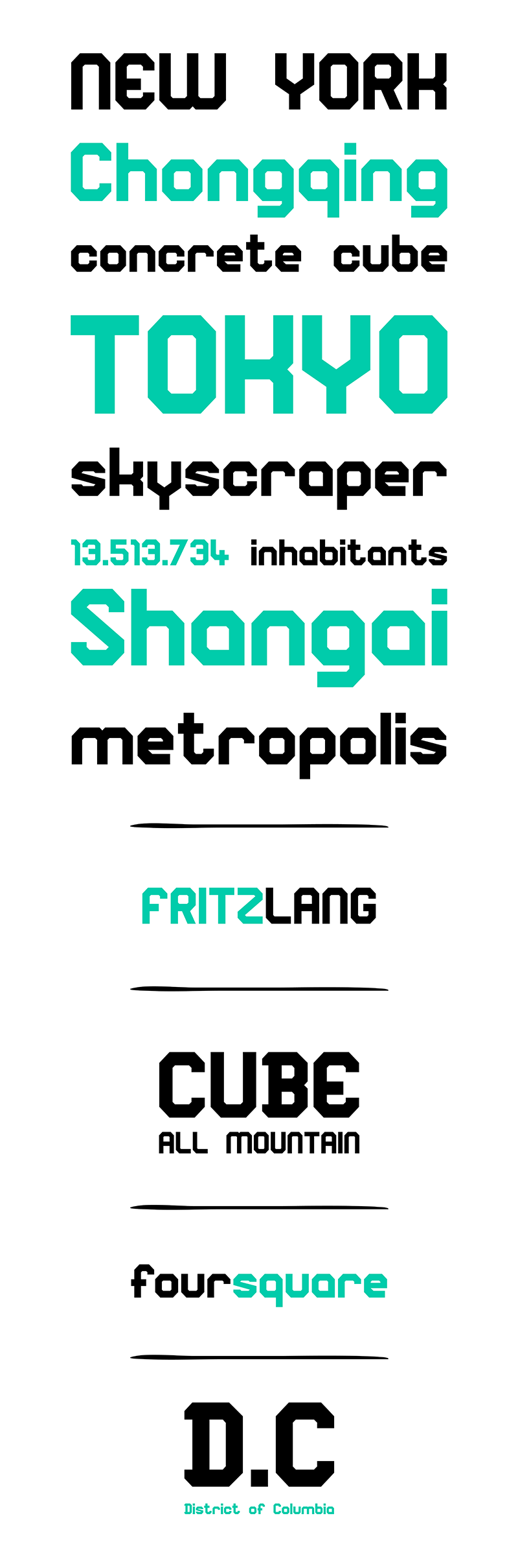 Square Block Font