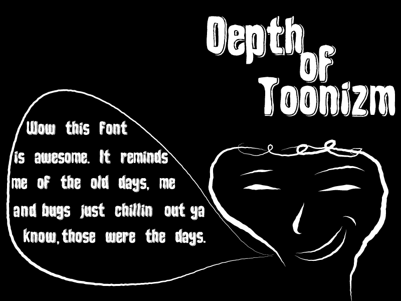 Depth of Toonizm Font