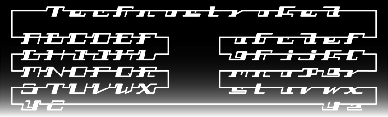Technostroked Font