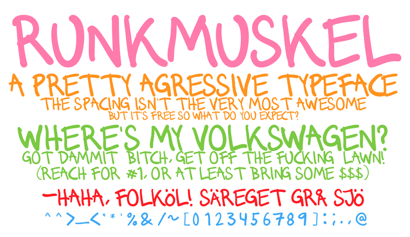 Runkmuskel Font