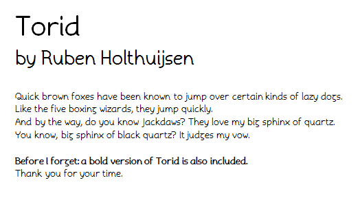 Torid Font
