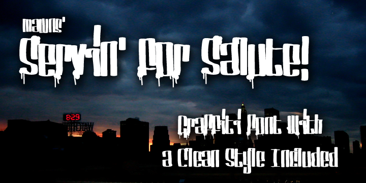 Servin' For Salute Font