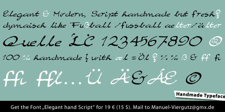 Elegant Hand Script Font