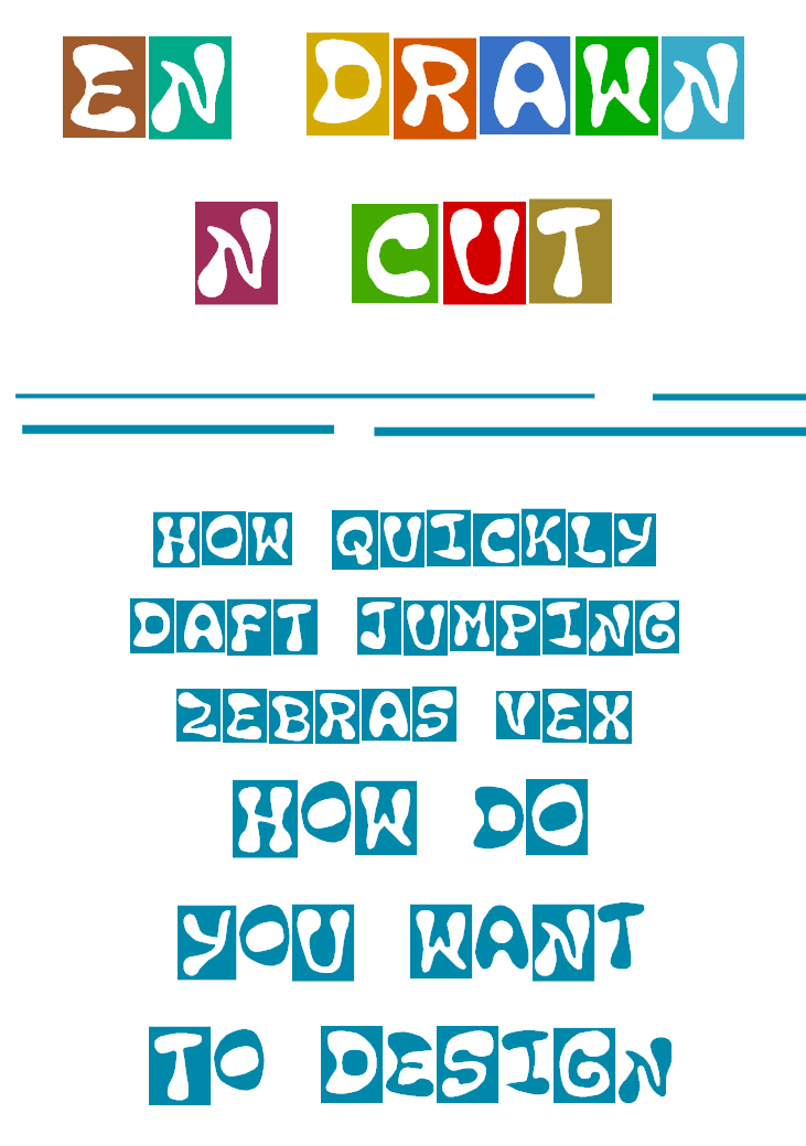 En Drawn n Cut Font