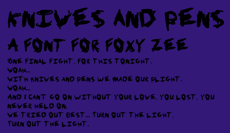 Knives and Pens Font