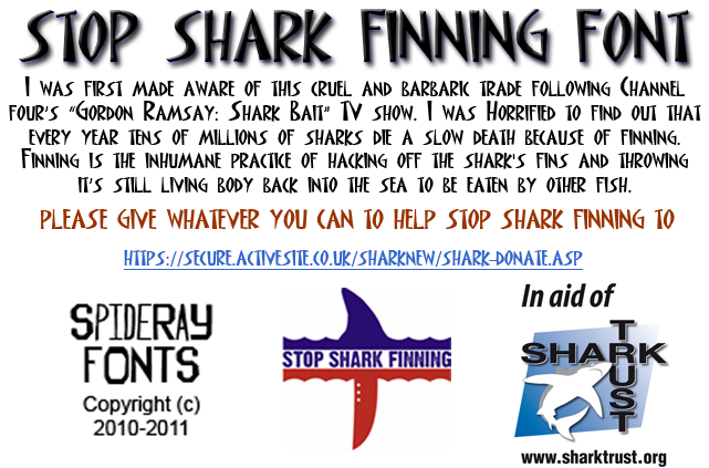 Stop Shark Finning Font