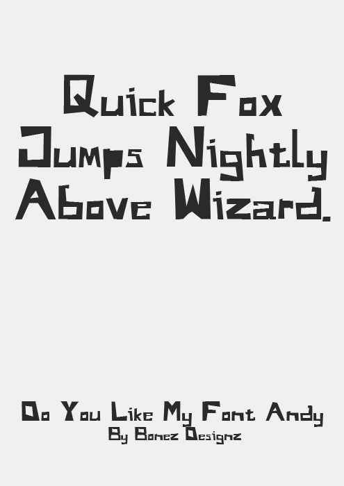 Do You Like My Font Andy Font