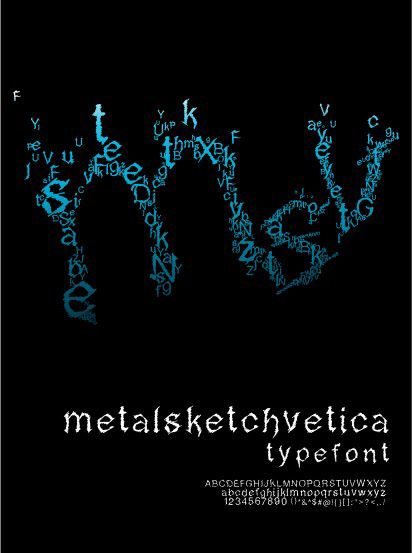 Metal Sketchvetica Font