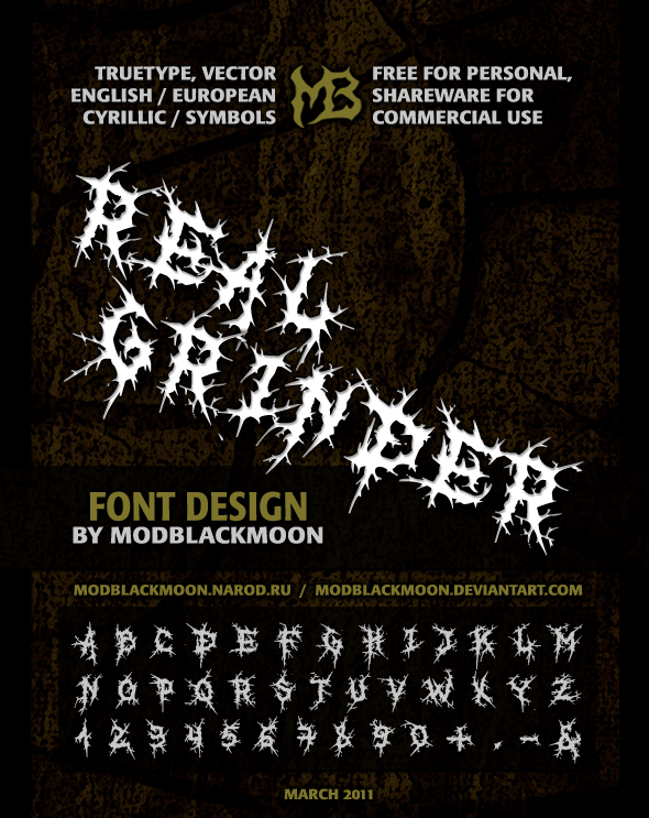 MB Real Grinder Font