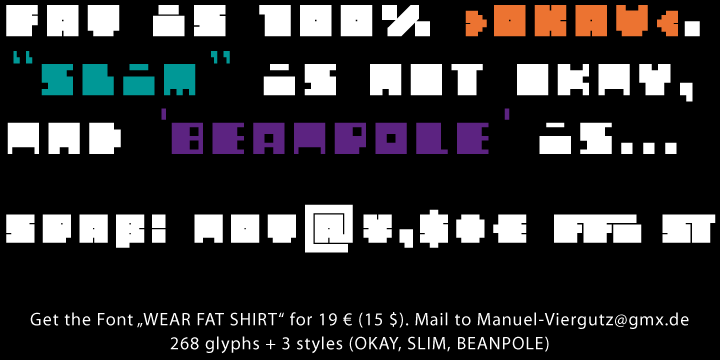 Wear Fat Shirt Font