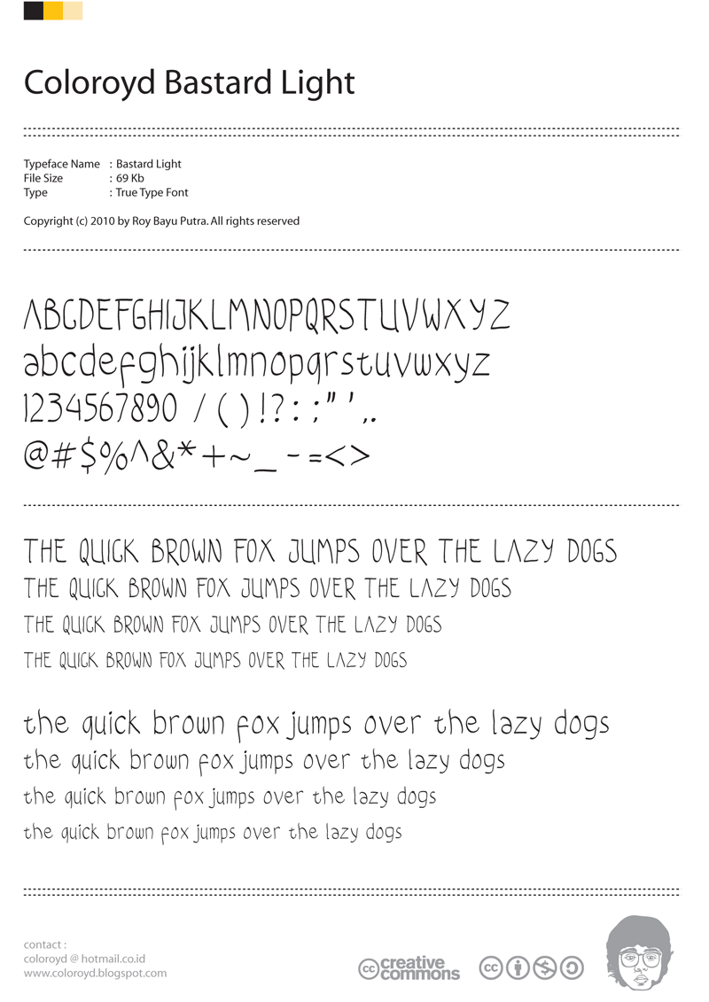 Coloroyd Bastard Font