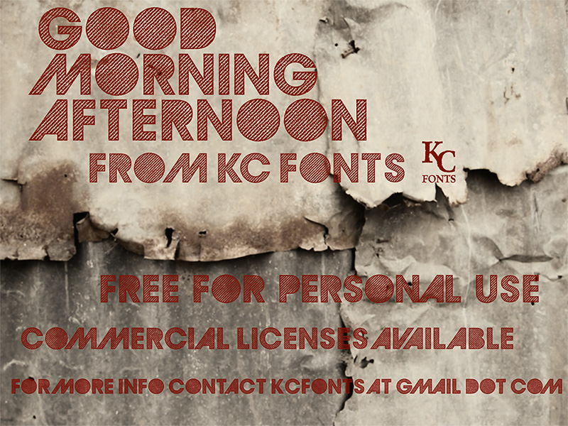 Good Morning Afternoon Font