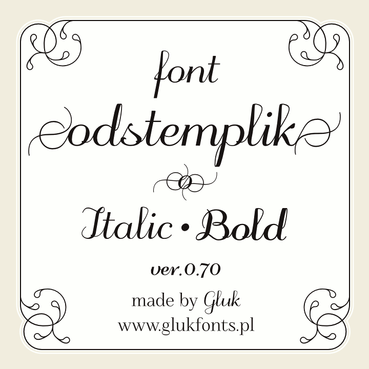 Odstemplik Font