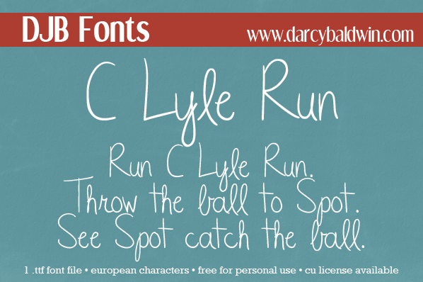 DJB C Lyle Run Font