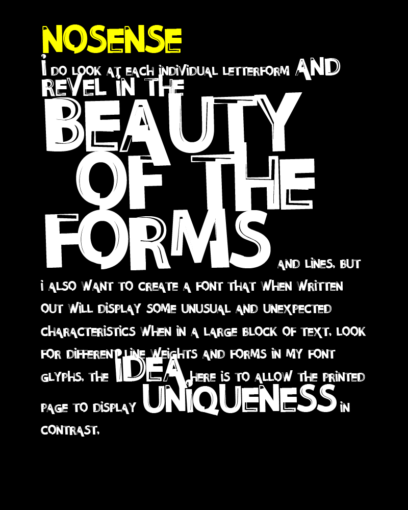 NoSense Font