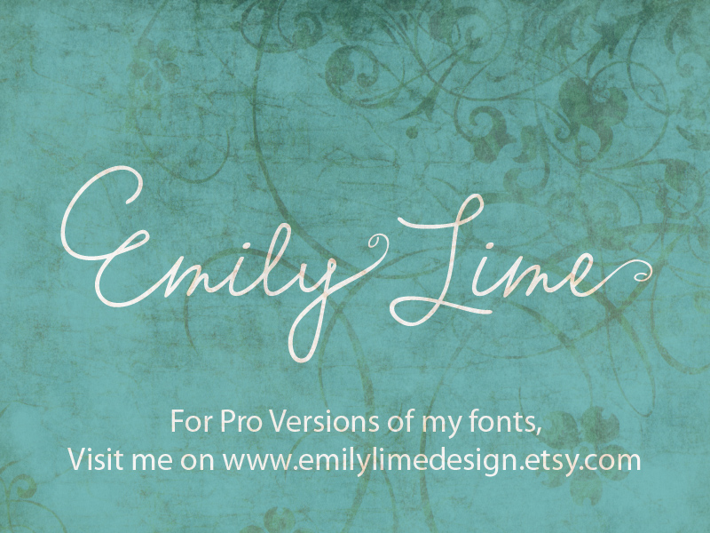 Emily Lime Words Font