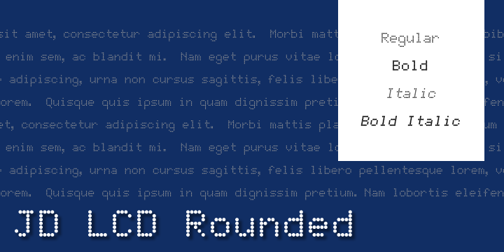 JD LCD Rounded Font