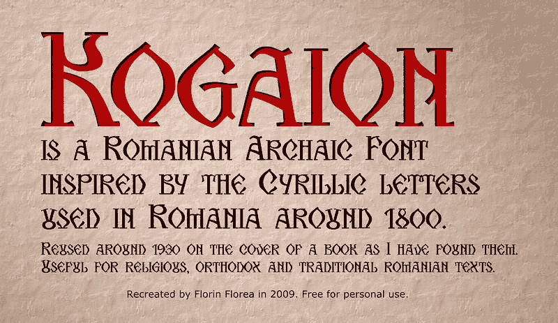Kogaion SC FR Font