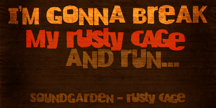 DK Rusty Cage Font