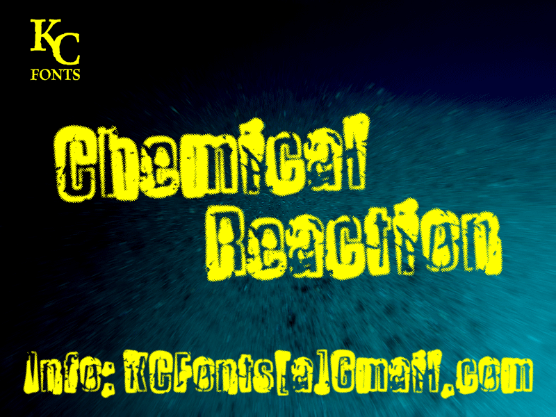 Chemical Reaction Font