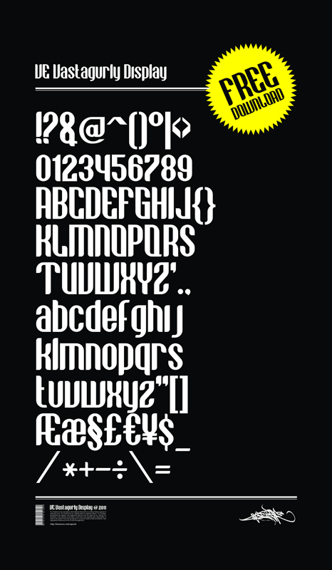 VE Vastagurly Display Font