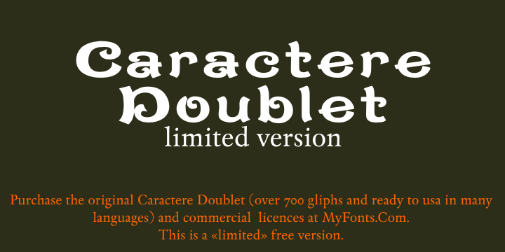 Caractere Doublet Font