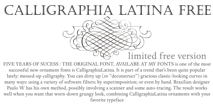 Calligraphia Latina Font