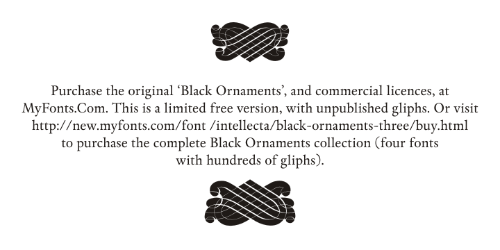 Black Ornaments Font