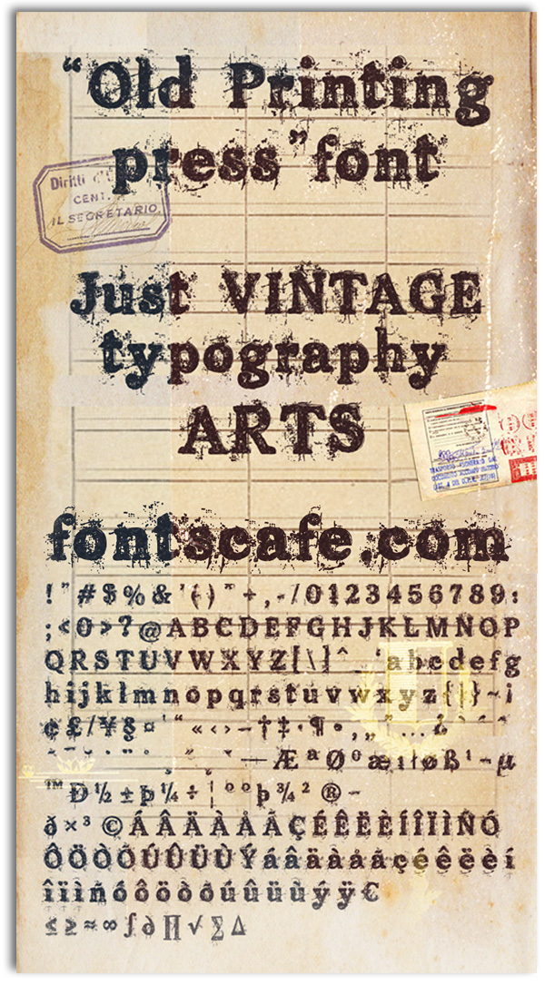 Old Printing Press Font
