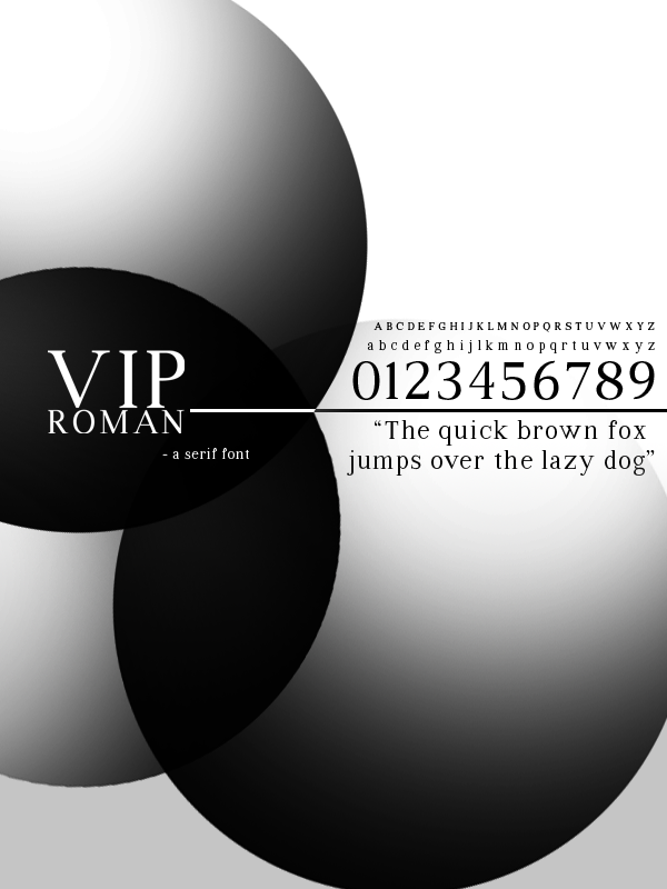VIP Roman Font