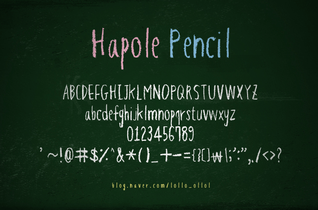 Hapole Pencil Font