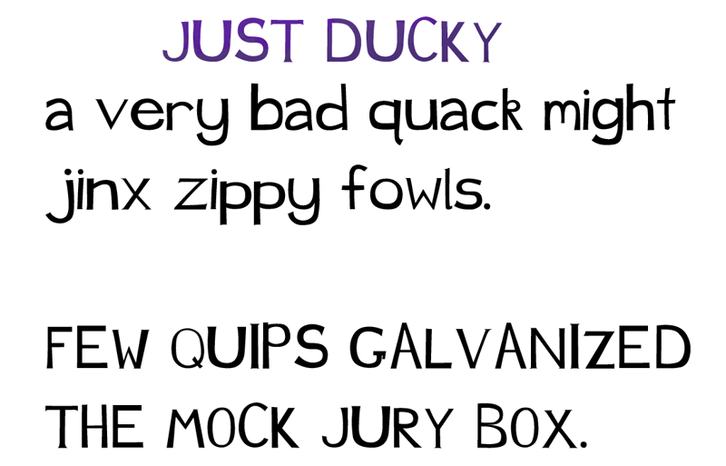 Just Ducky Font