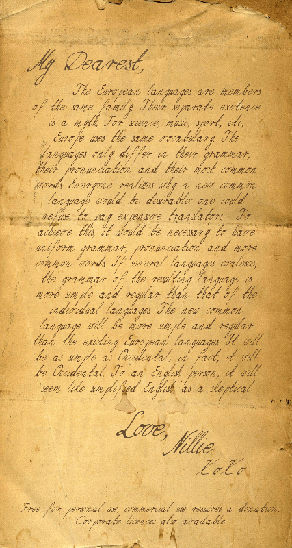 Nillie's Love Letters Font