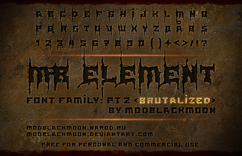 MB Element Brutalized Font