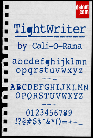 Tight Writer Font