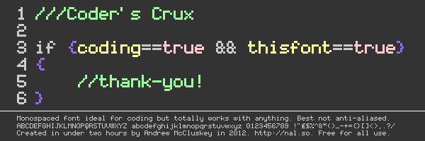 Coder's Crux Font