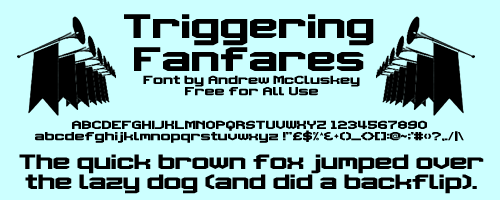 Triggering Fanfares Font