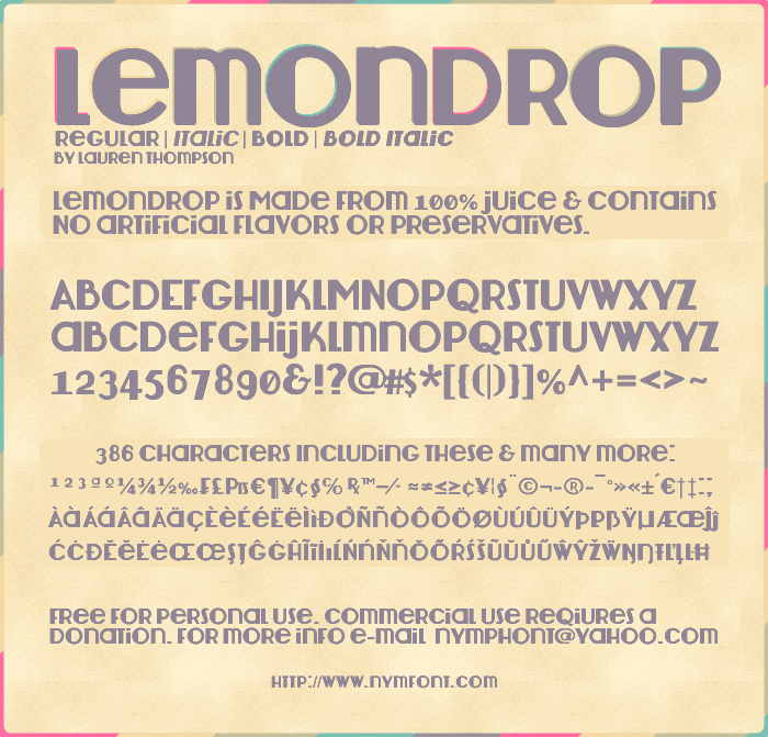 Lemondrop Font