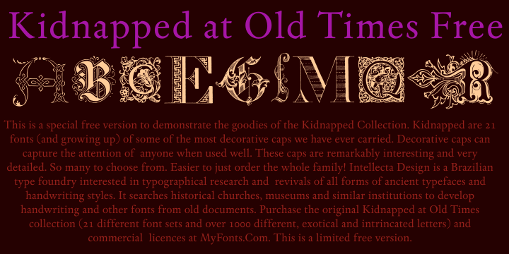 Kidnapped at Old Times Font