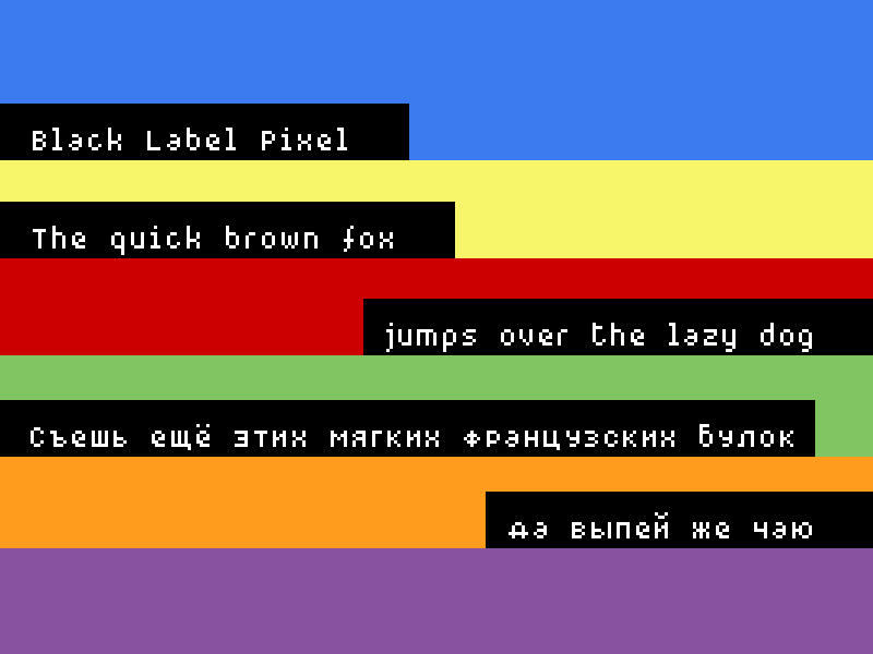 Black Label Pixel Font